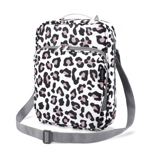 Losong Bible Covers for Women, Bible Carrying Case with Strap, Bible Protective Bag with Handle, Study Bible Bag and Totes for Church Gifts Leopard