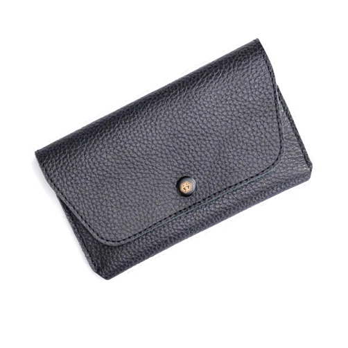 Angus Stoke Leather Travel Wallet, Passport & Card Holder – black Buffalo Leather Cover and Case for Men and Women | Folding Passport Wallet Shelby (black)