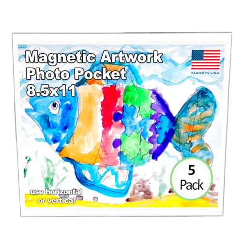 Magtech 08115 Magnetic Picture Frame Magnetic Multi-Use Pocket, 5 Pack