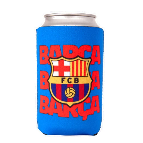 Desert Cactus FC Barcelona Barça Can Insulator Beverage Cooler Football Futbol Soccer Foam Beverage Holder (Design B) (1)