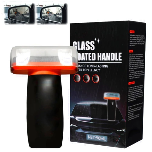 Generic Glass Oil Film Remover for Car,100ml Roll-On Glass Compound with Cleaning Board,Removes Oil Film & Smudges,Improve Driving Visibility for Safe Driving