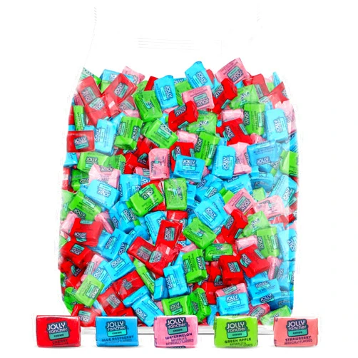 Taboom Jolly Ranchers Chewy Candy Assorted Fruit Flavored Candy Chews, 2lb Approx. 185 Individually Wrapped Pieces of Fruity Candies, 5 Flavors Including Blue Raspberry, Green Apple, Watermelon, Cherry, Strawberry - 2 lb