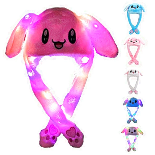 ZCINT Bunny Hats - Funny Plush Bunny Ears Moving Jumping Rabbit Hats for Christmas Party Cosplay