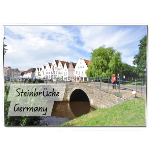 Photomagnet Steinbrücke in Friedrichstadt, Fridge Magnet