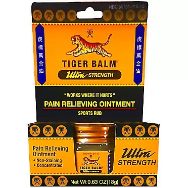 Tiger Balm Pain Relieving Ointment, Ultra, 18g – Muscle Rub Ultra Strength – Tiger Balm – Knee Inflammation Relief – Relief for Shoulder Arthritis – Tiger Balm Ultra – 6 Pack 0.63 Ounce (Pack of 6)