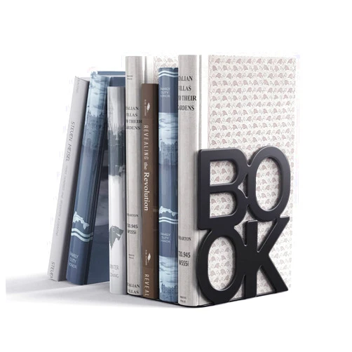 Shikaman Book Ends,BookEnds Supports for Bookrack Desk,Bookend are Used for Books, Unique Appearance Design,Heavy Duty