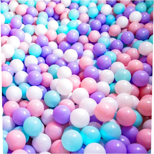 YUFUL Ball Pit Balls 500pcs for Kids, Plastic Balls for Ball Pit, 2.2-Inch Crush Proof Pit Balls BPA Free Non-Toxic, 4 Kinds of Bright Color Ocean Balls Include a Reusable Net Bag