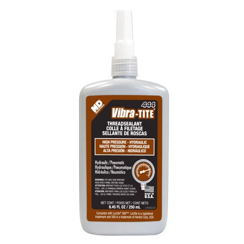 Vibra-TITE 444 Brown High Pressure Hydraulic Anaerobic Thread Sealant, 250ml Bottle