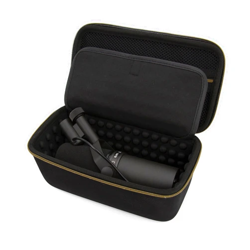 CASEMATIX Studio Case Compatible with Rode PodMic, Shure SM7B Microphone and Other Large Podcast Mics with XLR Recording Accessories - Includes Podcasting Mic Bag Only