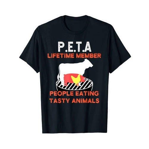 Teerex Apparel Funny P.E.T.A People Eating Tasty Animals BBQ Lover Design T-Shirt