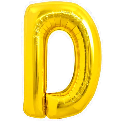 TONIFUL 40 Inch Large Gold Letter D Balloons, Foil Mylar Big Balloons for Birthday Party Anniversary Decorations