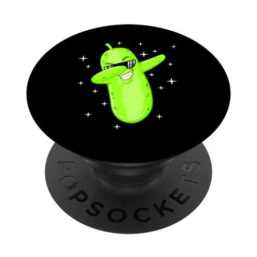 Cool Dab Dancing Sweet Big Dill Vegetables Art Dabbing Pickle | Cute Cucumber Chips Fans Funny Vegan Gift PopSockets Grip and Stand for Phones and Tablets