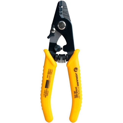 Jonard Tools JIC-375 Three Hole Fiber Optic Stripper with TPR Handle, 6