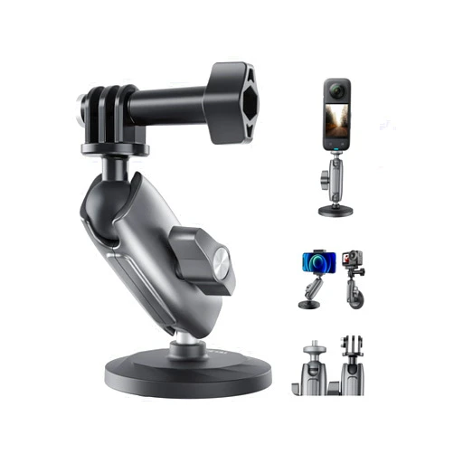TELESIN Magnetic Mount Magnet Metal Mounts for Action Camera, 360 Quick Car Holder Attachment for GoPro Max hero 13 12 11 10 9 8 7 Insta360 X5 X4 X2 DJI Action 5 Pro 4 Osmo Pocket 3 Mounting Accessory