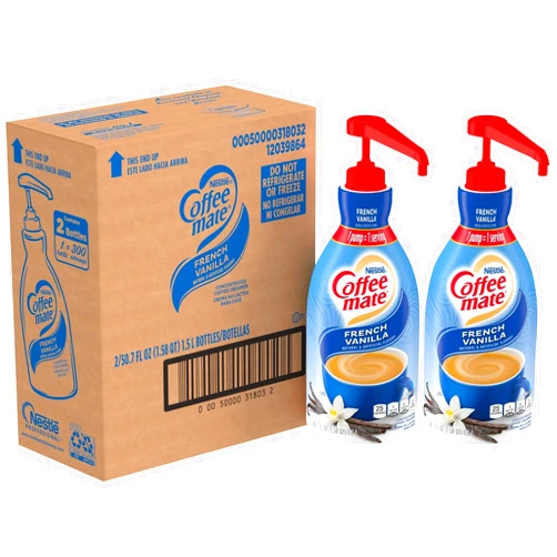 Nestle Coffee-mate Coffee-mate 31803 Liquid Coffee Creamer, French Vanilla, 1500mL Pump Bottle