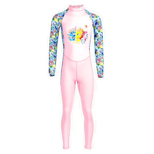DIVE & SAIL Kids Full Body Swimsuit One Piece Long Sleeve Wetsuit Skin Sun Protection Sunsuit Swimwear for Boys Girls