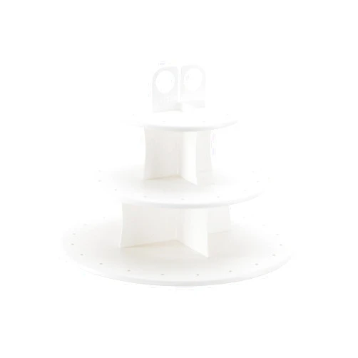 GoodCook Sweet Creations Cupcake and Cake Pop 3-Tier Display Stand, Multisize, White