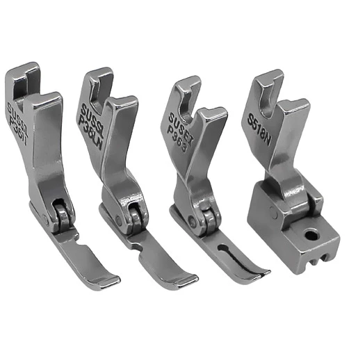 Fbshicung 4 PCS/Set Zipper Presser Foot #P363+S518N+P36N+P36LN for Singer Brother Juki DDL-555 Industrial Sewing Machine