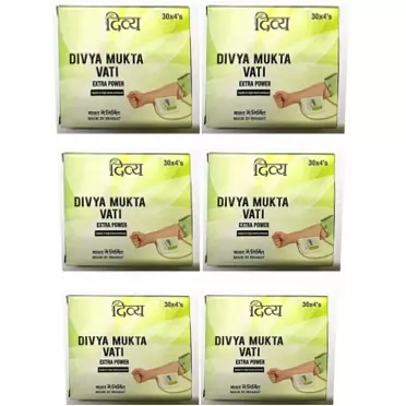 Patanjali 6 x Ramdev Divya Herbal Ayurvedic Mukta Vati (for High Blood Pressure) 120 Tablets=720 Tablets