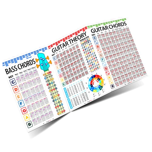 MikerDelisin Guitar Chords Poster - Beginner Guitar Chord Chart (11.7