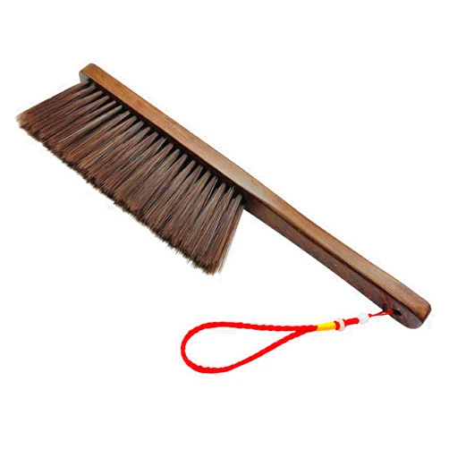 DXMWWTP Hand Broom Cleaning Brush, Dusting Brush for Cleaning, Wood Block Hand Brush, Soft Bristle Cleaning Brush for Car Bed Furniture Clothes Garden Couch Draft Wooden Handle with a Nice Lanyard