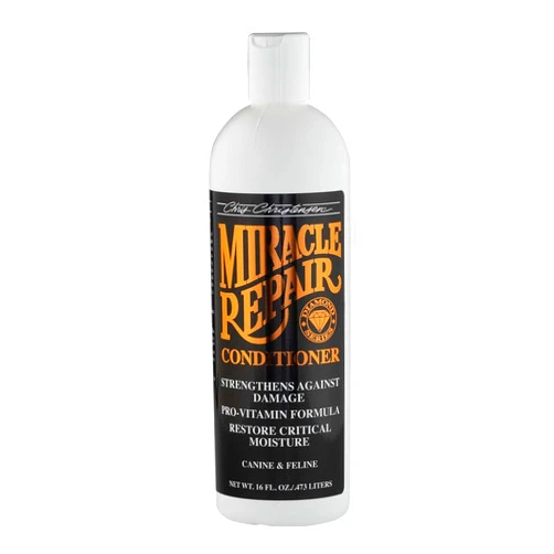 Chris Christensen Diamond Series Miracle Repair Dog Conditioner, Groom Like a Professional, Pro-Vitamin Formula, Provides Maximum Moisture, Use on Both Dogs and Cats, Made in USA, 16 oz