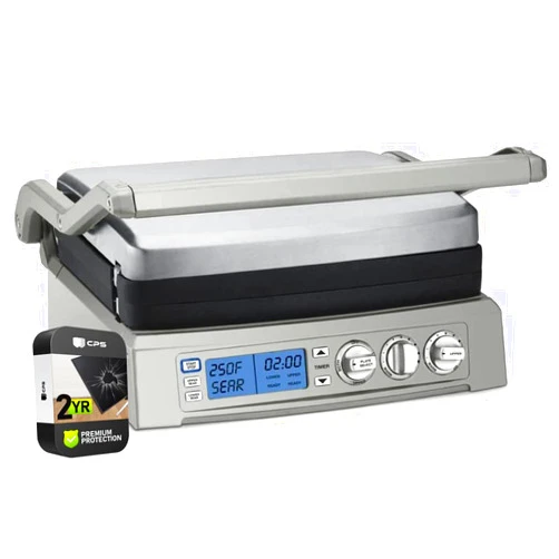 Cuisinart GR-300WSP1 Elite Griddler/Grill Stainless Steel Bundle with 2 YR CPS Enhanced Protection Pack