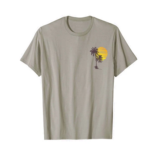 Women & Men Tropical Beach Vacation Co. Cool Summer Vacation Men Women Sunset Beach Palm Tree T-Shirt