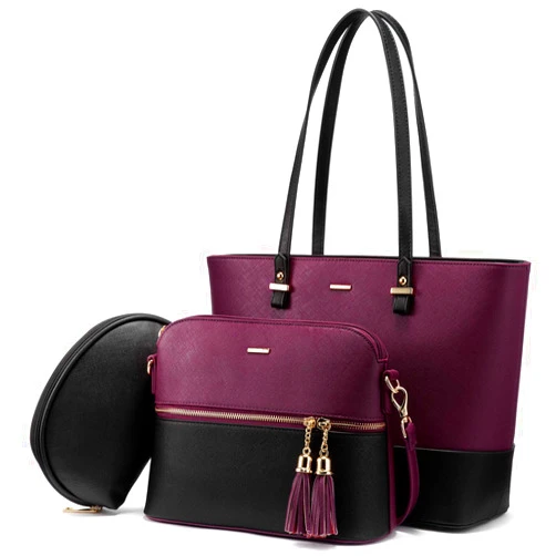 LOVEVOOK Purses for Women Shoulder Bags Tote Satchel Hobo Bag 3pcs Handbag Set