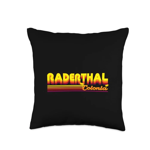 Kölner Viertel und kölsches Karneval Veedel Cologne Raderthal Colonia Retro and Vintage Design Throw Pillow