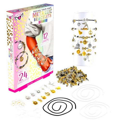 Fashion Angels Metallic Charm Mash-Up Bracelet Kit, Multicolor