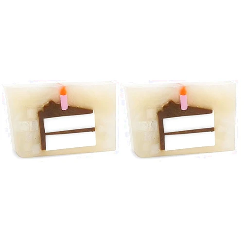 Primal Elements Bar Soap in Shrinkwrap, Birthday Cake, 6 Ounce (Pack of 2)