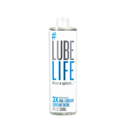 Lube Life LubeLife 3X Anal Lubricant, Thicker Water-Based lube for Men, Women and Couples, Extra Protection, Non-Sticky, Smooth Glide, 12 Fl Oz
