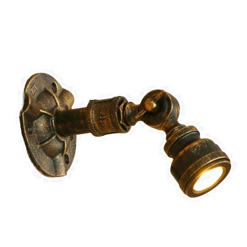 OZZKI Wall Mounted Light Loft Style Iron Water Pipe Wall Sconces Industrial Retro Vintage Style Steam Punk LED 3W Wall Sconce Metal Wall Light Sconce use Indoor Wall Lamp Creative Lighting Fixtures Re
