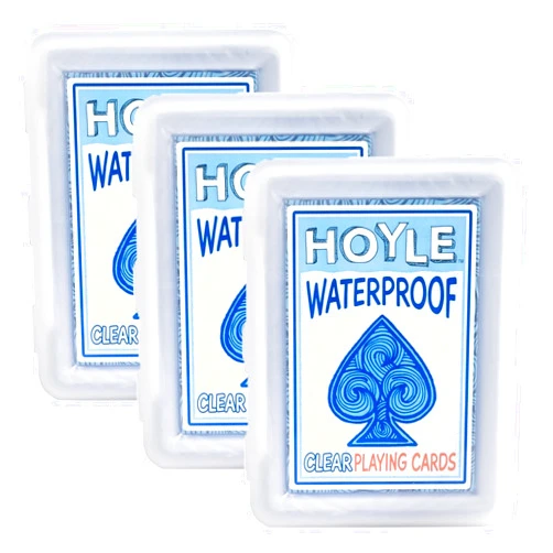 Hoyle Waterproof Clear Playing Cards (3- Pack)