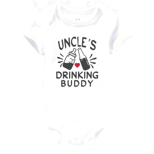 AIZFFZY Funny best uncle Baby Clothes uncle's Drinking Buddy baby outfits Baby Bodysuits Gifts