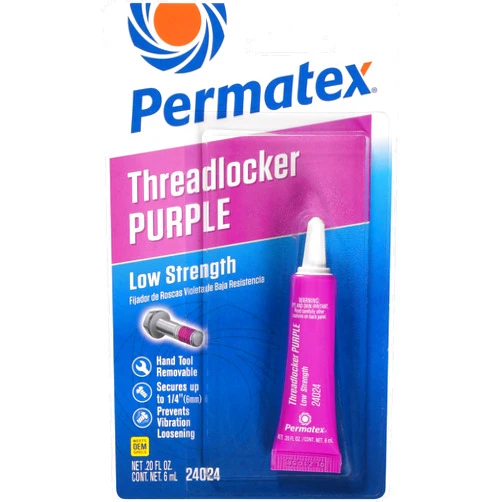 Permatex 24024 Low Strength Threadlocker Purple, 6 ml Tube