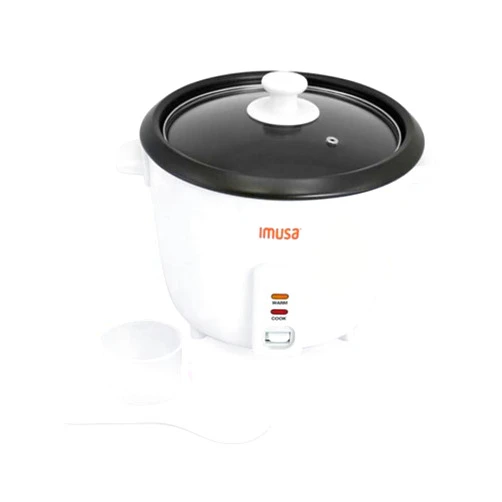 IMUSA USA GAU-00013 Electric Nonstick Rice Cooker 8-Cup (Uncooked) 16-Cup (Cooked), White