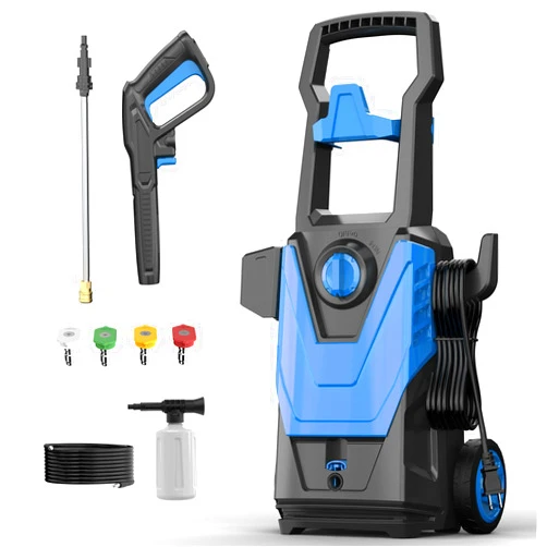 Zelonpro Electric Pressure Washer, Power Washer with 4 Quick Connect Nozzles, Foam Cannon, 4500PSI 2.8 GPM High Pressure Washer for Cars, Fences, Driveways, Homes, Patios, Blue