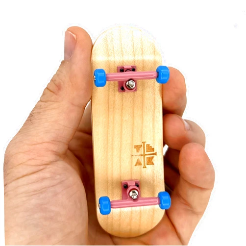 Teak Tuning 32mm Pro Fingerboard Complete - Fully Assembled with Pro Level Components - Pro Shaped Wooden Deck (32x97mm), UltraSpin Bearing Wheels, Prodigy Gen2 Trucks - Cotton Candy