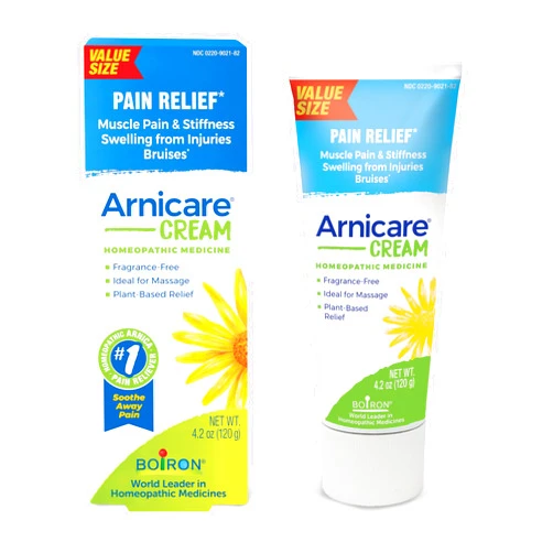 Boiron Arnicare Cream for Joint Pain, Muscle Pain, Inflammation, Soreness, and Bruises - Fast Absorbing and Fragrance-Free - 4.2 oz