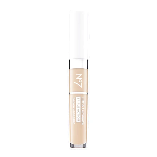 No7 Lift & Luminate Triple Action Serum Concealer - Fair - Anti Aging Liquid Concealer Makeup for Blemishes & Dark Circles - Medium to Full Coverage Concealer for Face (8ml)