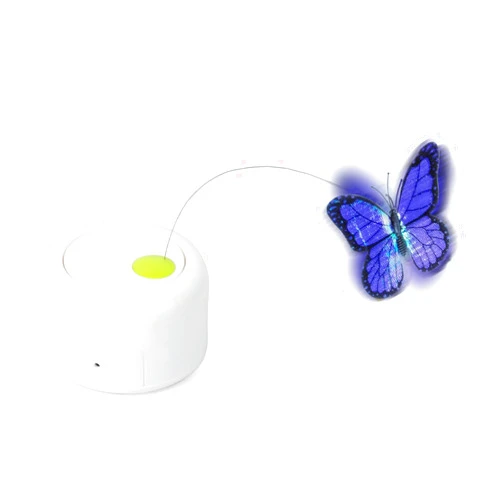 ALL FOR PAWS Motion Activate Cat Toys Interactive Flutter Butterfly Kitten Enrichment Toy with One Replacement for Indoor Cats