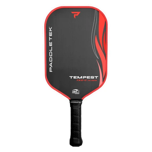 Paddletek Tempest TKO-C 14.3mm - Professional Pickleball Paddles with Polymer Honeycomb Core - PT-700 Unidirectional Carbon Fiber – Torsional Weighting & High Tack Performance Grip - USAPA Approved