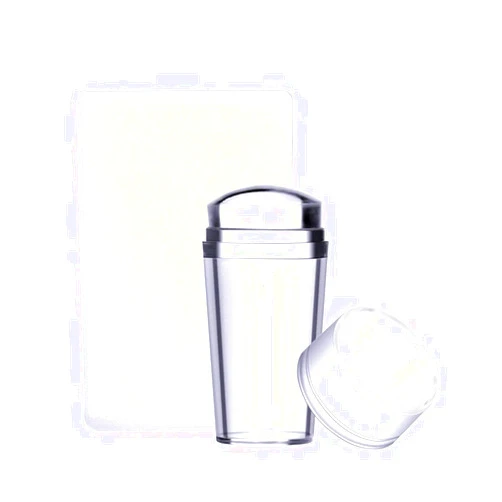 GMBYLBY Nail Art Stamper Clear Silicone Stamping Jelly with Scraper Transparent Visible Body No Different for Nail Decor Clear Nail Stamper with Plates