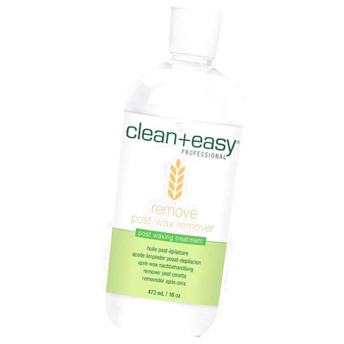 Clean + Easy After Wax Remover – After Wax Care Oil with Wheat Germ, Post Waxing Cleanser for Skin & Wax Residue, 16 oz