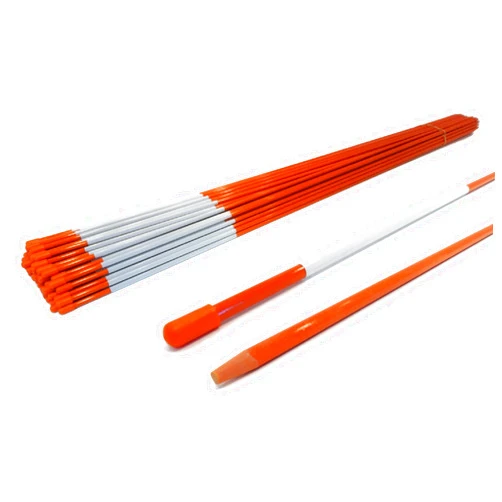 Autoparts Orange Reflective Driveway Markers Snow Stakes 48 Inches Long 1/4-Inch Dia Markers Pack of 25