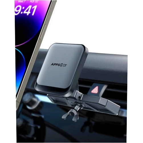 APPS2Car for Magsafe CD Phone Holder for Car [25N Magnetic Attraction] Magnetic Phone Holder for Car 360° Handsfree CD Player Phone Mount Compatible with Official Magsafe Case iPhone 15-12 Series