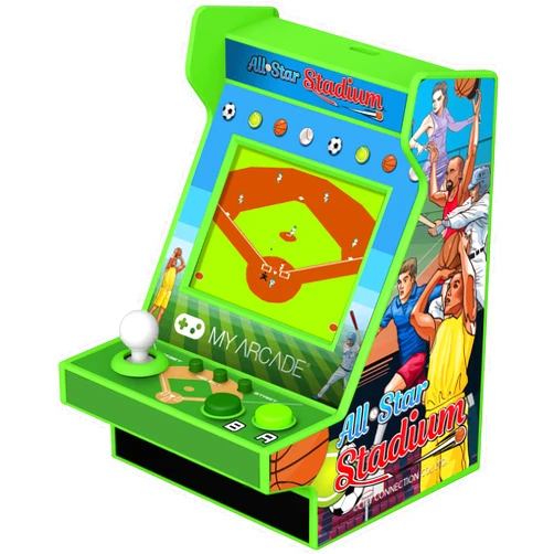 My Arcade All Star Stadium Nano Player- Portable Mini Arcade Machine with 207 Retro Games, 2.4