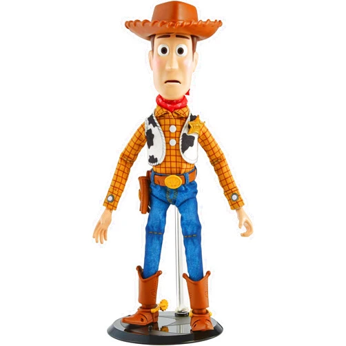 Mattel Pixar Spotlight Series Woody Figure, Disney Pixar Toy Story Collectable, 9.2-in Tall with 2 Hand Sets, 2 Expressions, Articulation & Display Box with Reversible Background